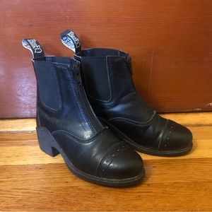 GUC Girls Paddock Boots size 1, zip up, black